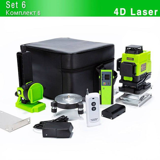 4D 16 lines Professional German Core Floor Ceiling Remote Control Green Line Laser Level - TheWellBeing4All