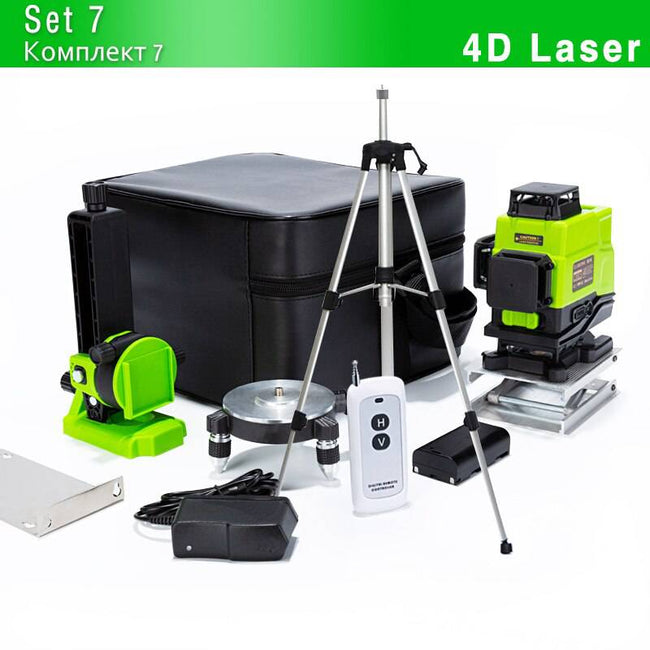 4D 16 lines Professional German Core Floor Ceiling Remote Control Green Line Laser Level - TheWellBeing4All