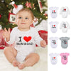 Newborn Infant Baby Clothes I Love Mom & Dad Cute Toddler Jumpsuits Boys Girls Long/Short Sleeve Cotton Bodysuits Outfits - TheWellBeing4All