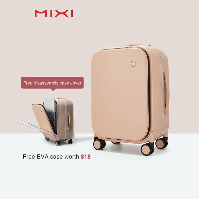 Mixi Patent Design Aluminum Frame Suitcase Carry On Rolling Luggage Beautiful Boarding Cabin - TheWellBeing4All