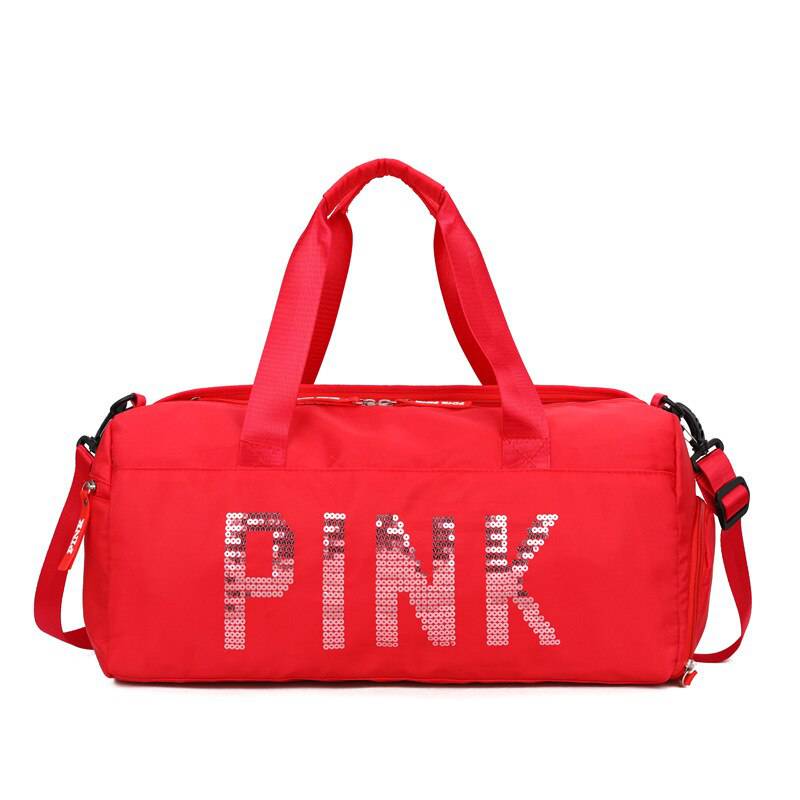 Sequins PINK Travel Bag Women Fitness Training Bag For Sports Gym Female Yoga Dry Wet Separation Shoes Bags - TheWellBeing4All