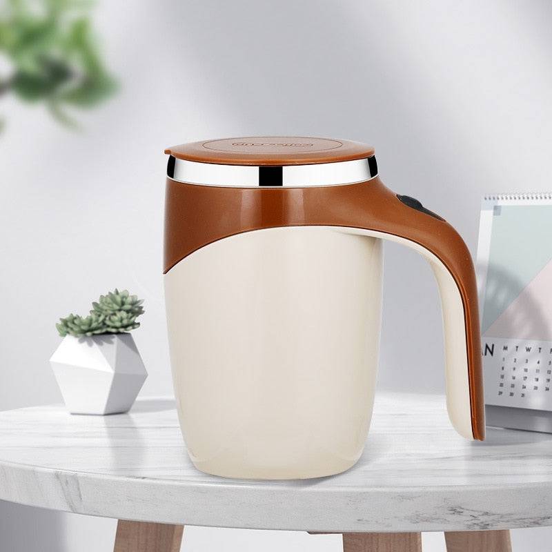 Automatic Stirring Cup Mug Rechargeable Portable Coffee Electric Stirring Stainless Steel Rotating Magnetic - TheWellBeing4All