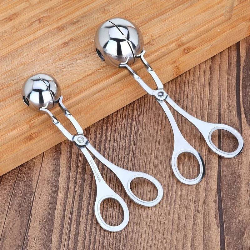 Stainless Steel Meatball Clamp Pill Round Rice Ball Maker Clip Tongs with Grip Pork Beef Meat Kitchen DIY Gadget - TheWellBeing4All