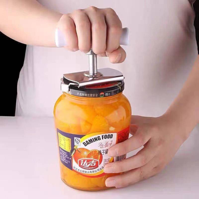 Electric Can Opener Automatic Bottle Opener Handheld Jar Tin Opener One Touch Jar Opener Kitchen Gadgets - TheWellBeing4All