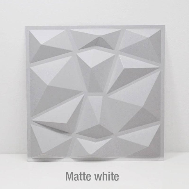 3D Wall Panel Cutting Geometric Diamond Carved Wood tile Adhesives Bottom Non self-adhesive