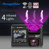 4K Car DVR D30H Dash Camera Support  WiFi GPS Front and Cabin Both 4 IR G-Sensor Night Video - TheWellBeing4All