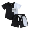 Infant Baby Boys Short Sets Patchwork Sleeveless Vest Tops with Pocket + Shorts 2pcs Summer Outfits for Toddler 6-36M - TheWellBeing4All