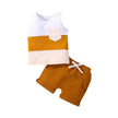 Infant Baby Boys Short Sets Patchwork Sleeveless Vest Tops with Pocket + Shorts 2pcs Summer Outfits for Toddler 6-36M - TheWellBeing4All