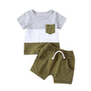 Infant Baby Boys Short Sets Patchwork Sleeveless Vest Tops with Pocket + Shorts 2pcs Summer Outfits for Toddler 6-36M - TheWellBeing4All