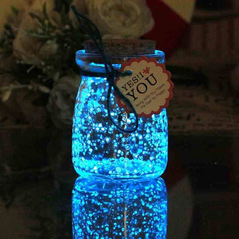 DIY Fluorescent Super luminous Particles Glow Pigment Bright Gravel Noctilucent Sand Glowing in the Dark Sand Powder - TheWellBeing4All