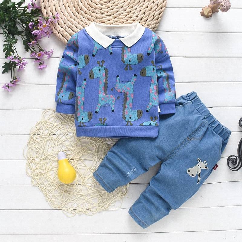 Baby Boys Clothes Sets Autumn Spring Infant Tracksuits Toddler Cotton denim set Outfits for Newborn Boys Clothes Suits - TheWellBeing4All