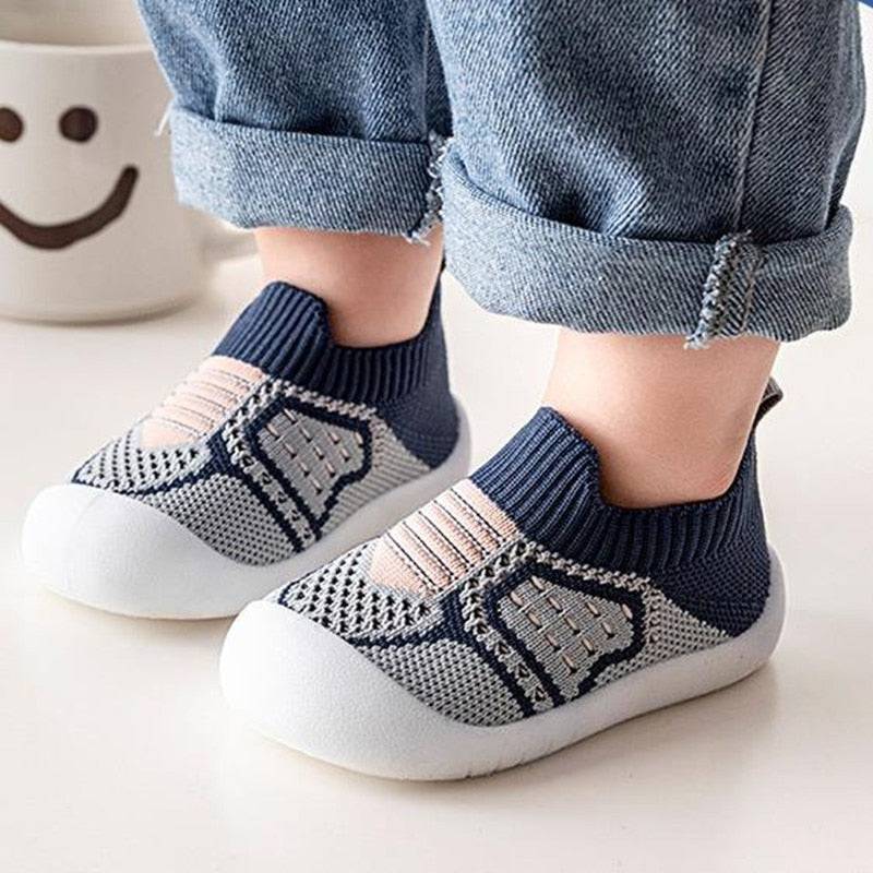 Baby Shoes Anti-slip Breathable Infant Crib Floor Socks with Rubber Sole - TheWellBeing4All