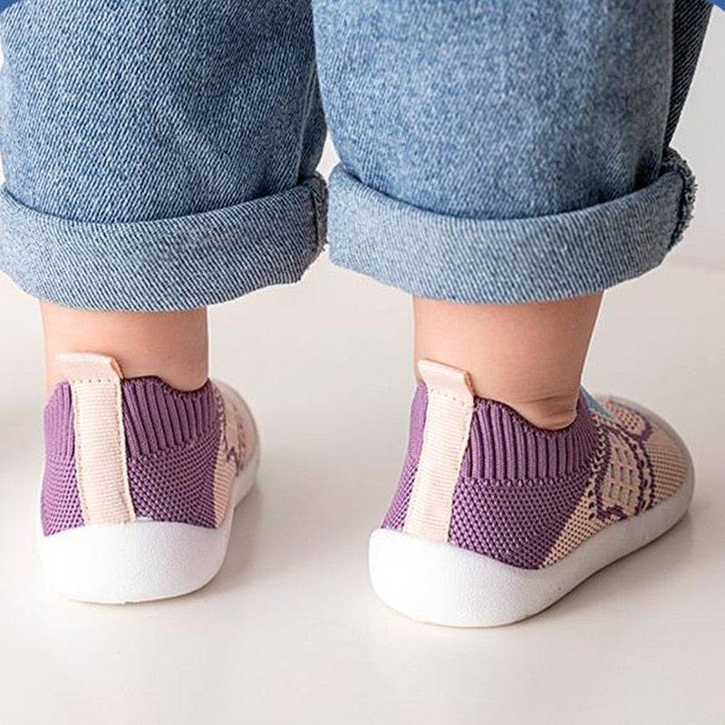 Baby Shoes Anti-slip Breathable Infant Crib Floor Socks with Rubber Sole - TheWellBeing4All