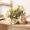 Artificial Roses Flowers High Quality Big Bouquet Luxury Fake Flower Arrangement Bulk - TheWellBeing4All