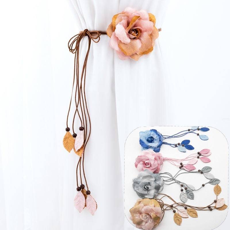 Floral Curtain Tiebacks - Elegant Holders for Drapes and Curtains - TheWellBeing4All