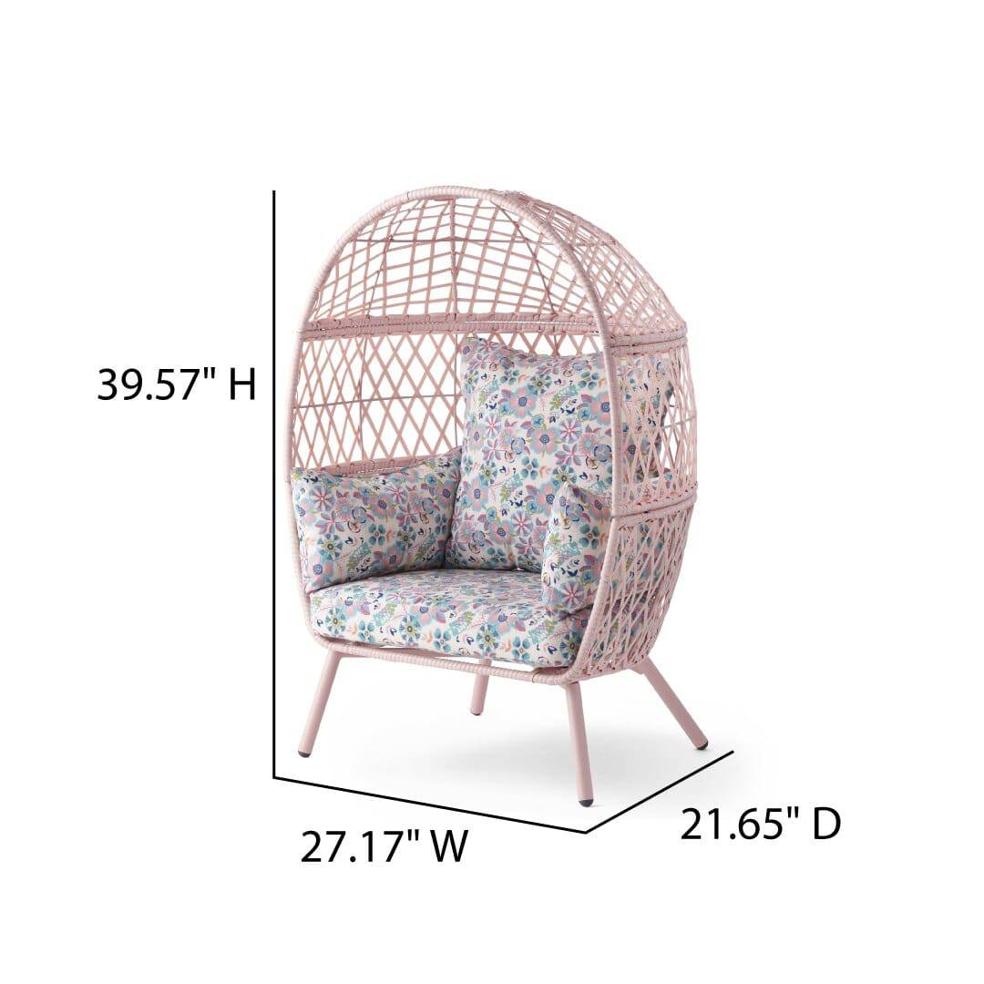 Better Homes & Gardens Wicker Kid's Outdoor Egg Chair with Cushions - TheWellBeing4All