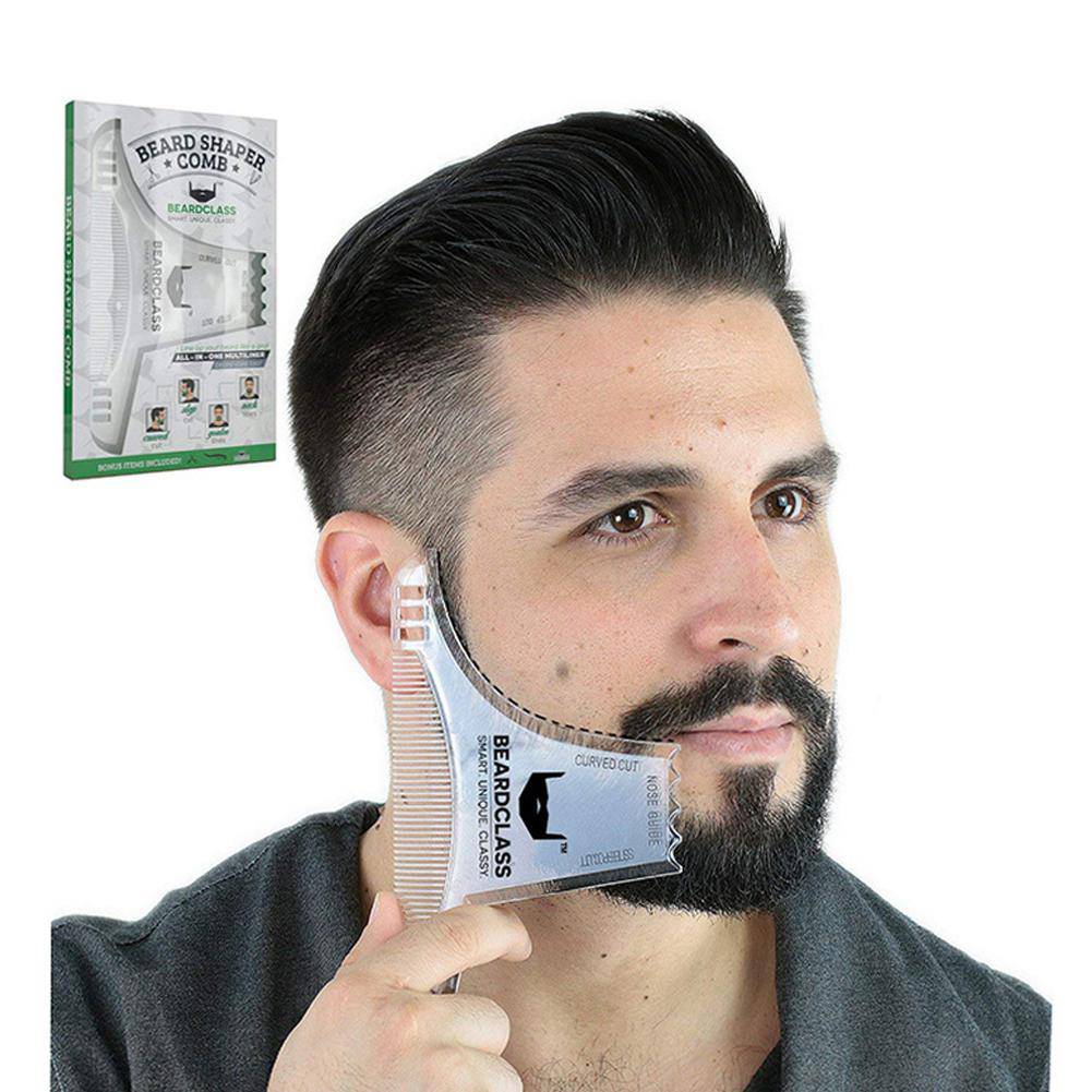 Men Beard Shaping Styling Template Beard Hair Combs Men Shaving Tools Hair Beard Trim Template Barber Comb Style Brush - TheWellBeing4All