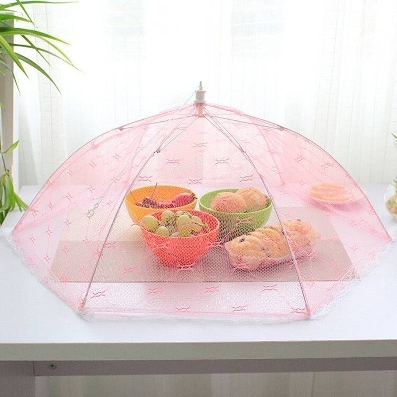 Umbrella Style Food Cover Anti Fly Mosquito Meal Cover Lace Table - TheWellBeing4All