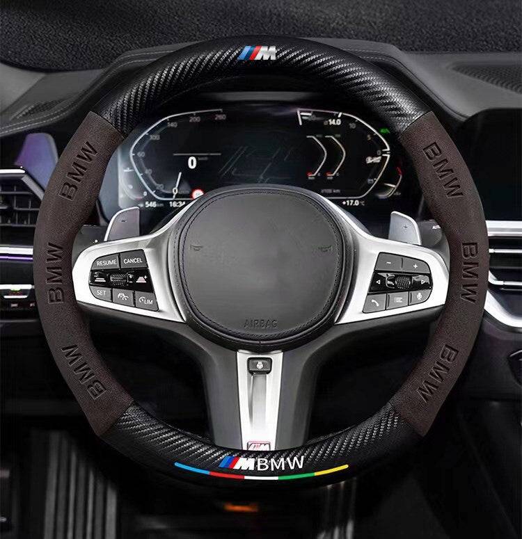 Car Turn fur Carbon Fiber Steering Wheel Cover For BMW M Performance F20 F22 F30 F32 F10 F13 F80 F82 E70 M3 M4 F25 F26 F15 F16 - TheWellBeing4All