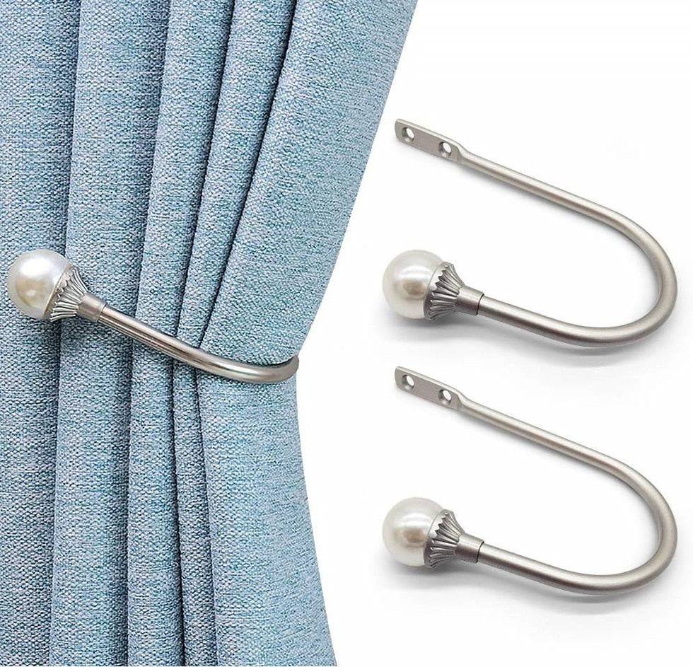 Curtain Tieback Holder Hooks Tie Backs Bedroom Living Room Curtain Decoration Accessories Holdback Metal Curtain Hook - TheWellBeing4All