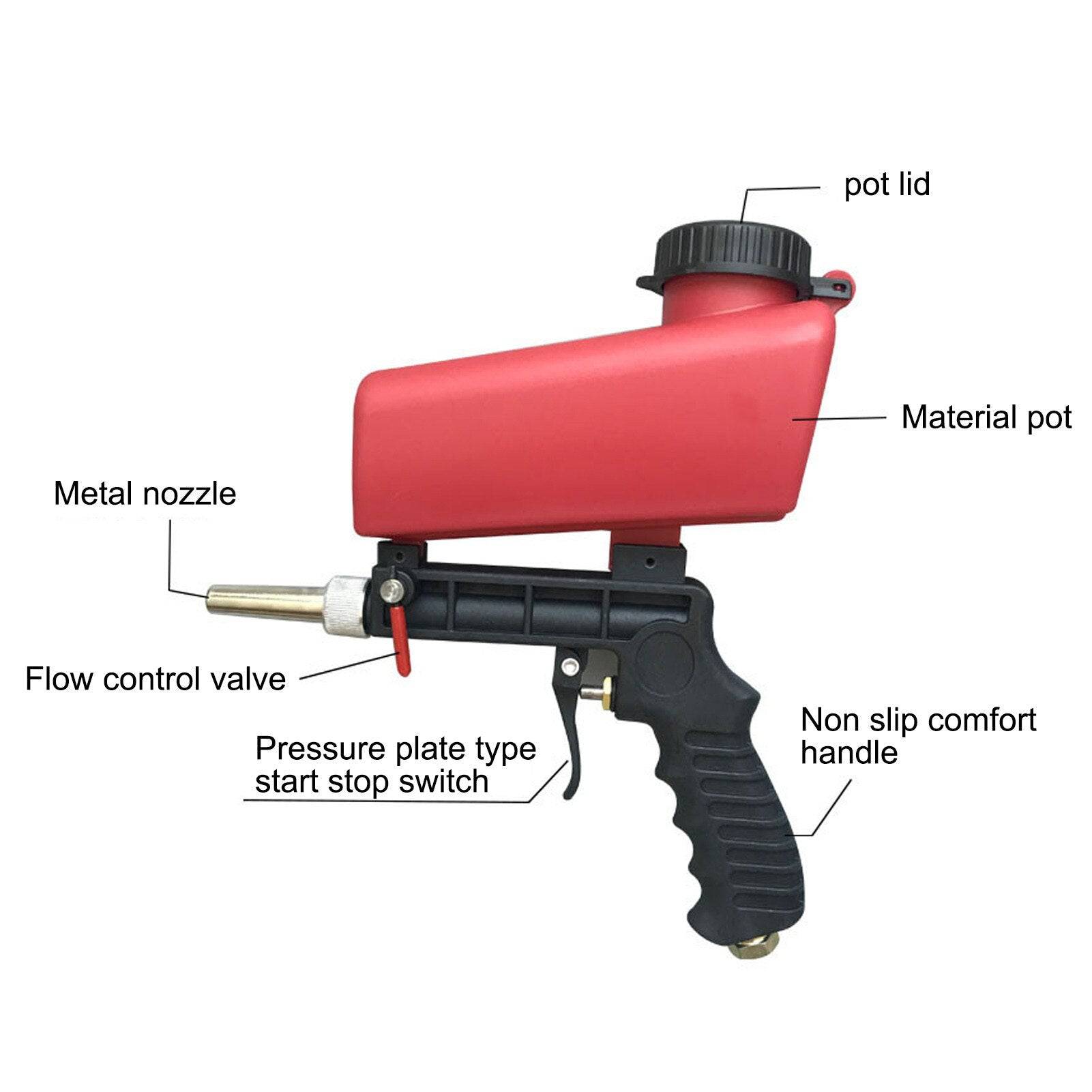 Anti-rust Sandblaster Handheld Pneumatic Sand Blasting Machine Glass Tombstone Sprayer - TheWellBeing4All