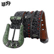 Western Rhinestone Belt Skull Belt Crystal Studded Luxury Pin Buckle Belt Cinto De Strass Jeans - TheWellBeing4All