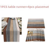 Farmhouse Wood Texture Table Runner Placemats Combination Set Wedding Party Event Dining Table Decoration Hotel Home Tablecloth - TheWellBeing4All