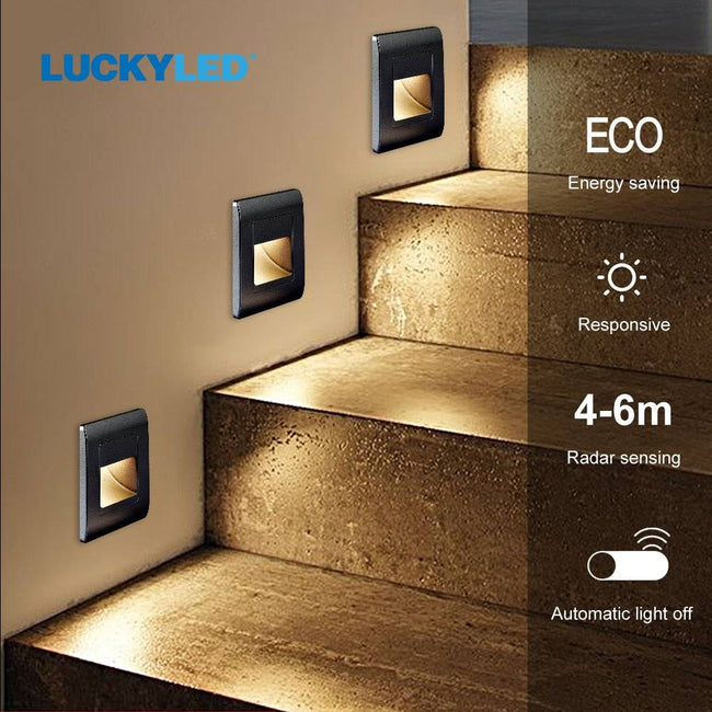 Wall Lamp PIR Motion Sensor Stair Case Light AC85-265V Step Lamp Corridor Lighting Indoor Wall Lighting - TheWellBeing4All