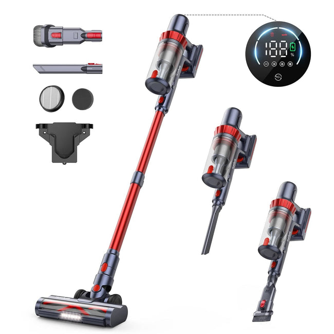 Cordless Vacuum Cleaner Built-in Aromatherapy Function 33Kpa 400W Touch Screen 50 Mins - TheWellBeing4All