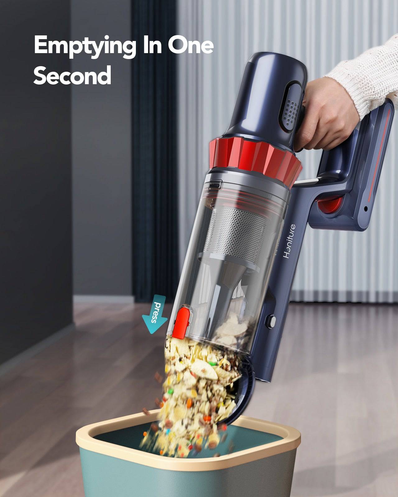 Cordless Vacuum Cleaner Built-in Aromatherapy Function 33Kpa 400W Touch Screen 50 Mins - TheWellBeing4All