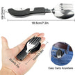 Foldable Tableware Knife Spoon Fork Camping Knife Fork Spoon Combination Tableware Outdoor Portable Multifunctional - TheWellBeing4All