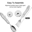 Foldable Tableware Knife Spoon Fork Camping Knife Fork Spoon Combination Tableware Outdoor Portable Multifunctional - TheWellBeing4All