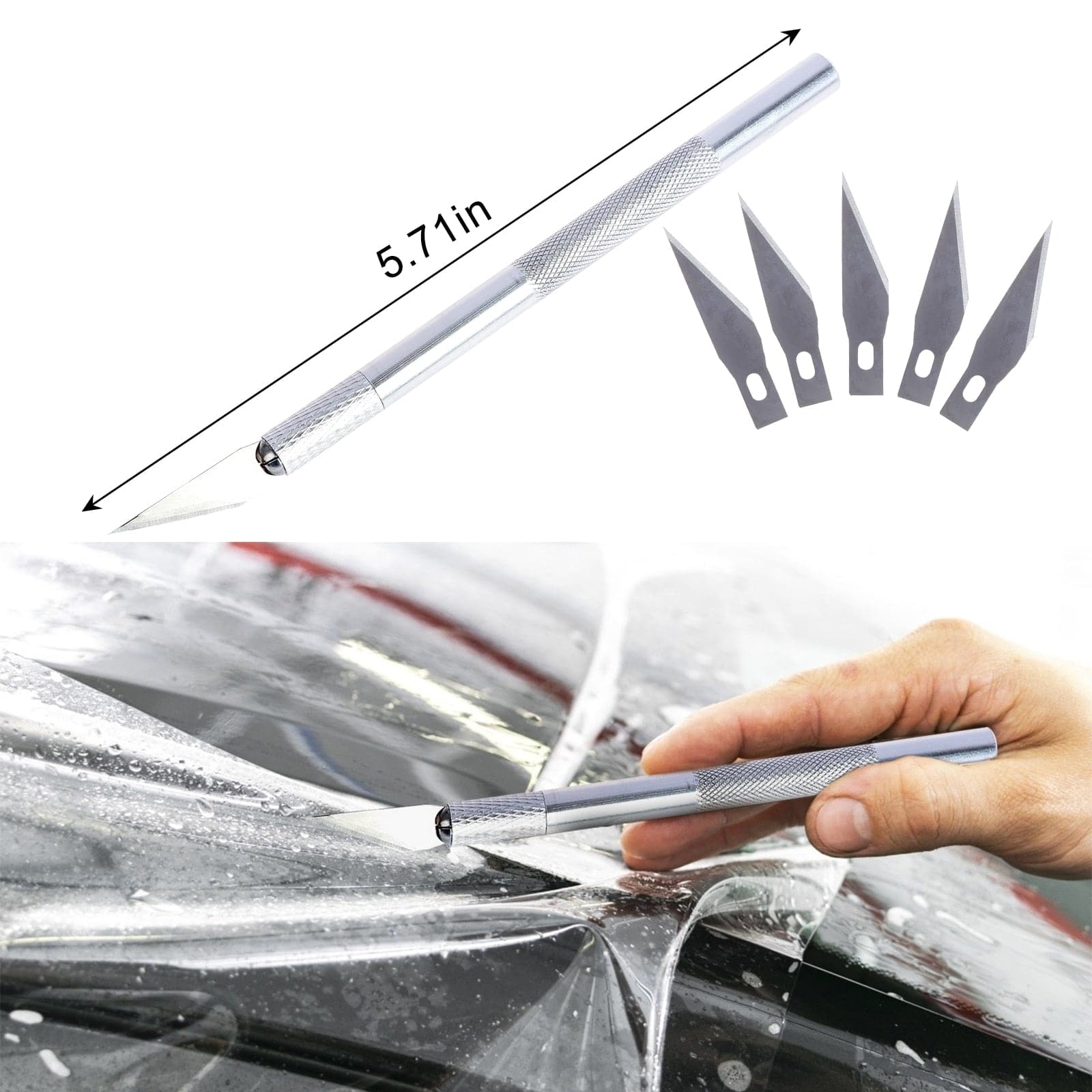 Tint Film Installation Tool Kit Rubber Scraper Magnetic Holder Wrapping Sticker Carving Knife with Spare Blades - TheWellBeing4All