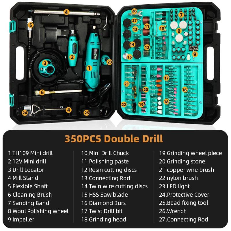 Electric Drills Mini Drill Woodworking Drilling Machine Mini Polishing Machines Variable Speed Rotary Tools - TheWellBeing4All