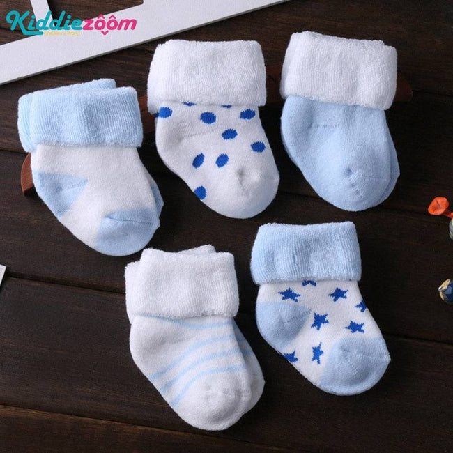 Kiddiezoom 5/6pair/lot unisex Non-Skid Baby Shoe Socks 0-12months Cotton baby boy girls meia infantil cheap stuff - TheWellBeing4All