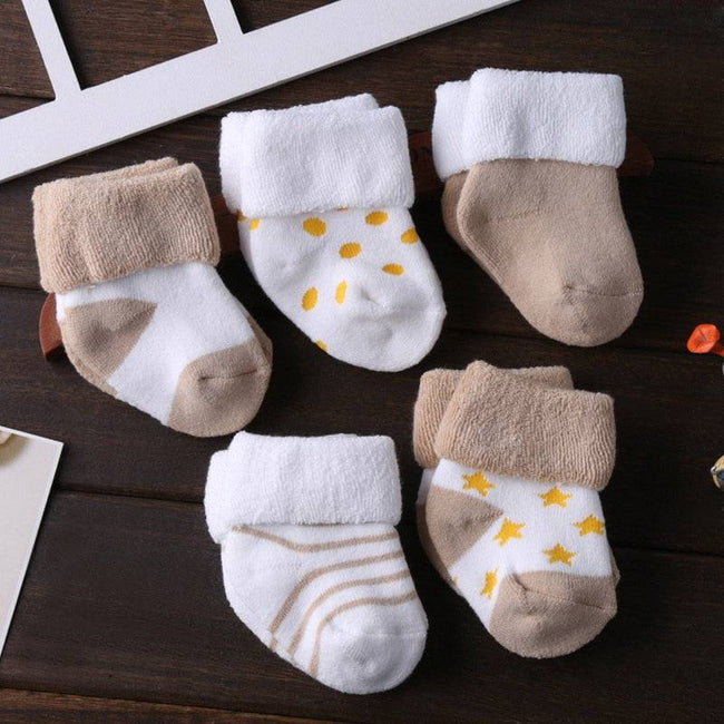 Kiddiezoom 5/6pair/lot unisex Non-Skid Baby Shoe Socks 0-12months Cotton baby boy girls meia infantil cheap stuff - TheWellBeing4All