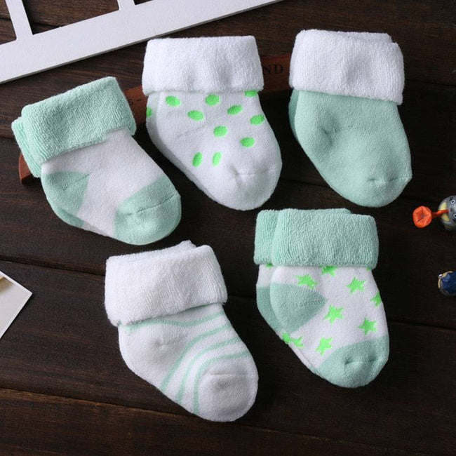 Kiddiezoom 5/6pair/lot unisex Non-Skid Baby Shoe Socks 0-12months Cotton baby boy girls meia infantil cheap stuff - TheWellBeing4All