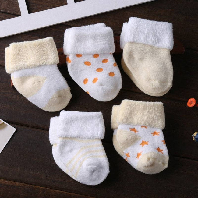 Kiddiezoom 5/6pair/lot unisex Non-Skid Baby Shoe Socks 0-12months Cotton baby boy girls meia infantil cheap stuff - TheWellBeing4All