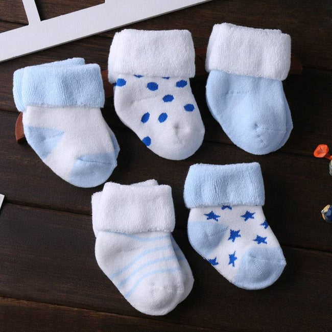 Kiddiezoom 5/6pair/lot unisex Non-Skid Baby Shoe Socks 0-12months Cotton baby boy girls meia infantil cheap stuff - TheWellBeing4All