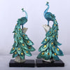 Resin Crafts Creative Fashion Gold Blue Peacock Ornament Wine Cabinet Living Room Home Decoration Gift - TheWellBeing4All