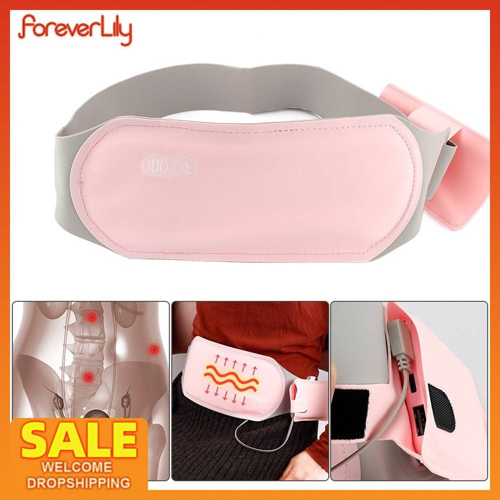 Washable Menstrual Heating Pad Electric Warm Lady Uterus Reduce Menstrual Stomachache Waist Pain Hot Compress 6 Modes Massager - TheWellBeing4All