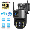 LS VISION 4K 8MP PTZ IP Camera Three Lens Dual Screen WiFi Outdoor Security Cam Motion Detection Auto Tracking 10X Optical Zoom - TheWellBeing4All