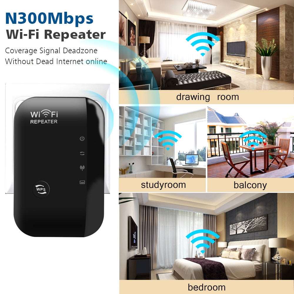 300Mbps Wireless WiFi Repeater WiFi Router WIFI Signal Boosters Network Amplifier Repeater Extender WIFI Ap - TheWellBeing4All