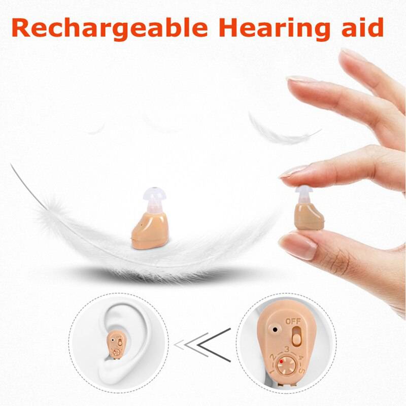 Rechargeable Hearing Aid Audiphone Digital Ear Hearing aids For Deafness Audio Amplifier - TheWellBeing4All