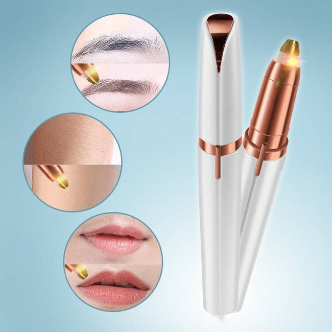 Electric Trimmer Women Eyebrow Pencil Automatic Hair Removal Beauty Battery Model - TheWellBeing4All