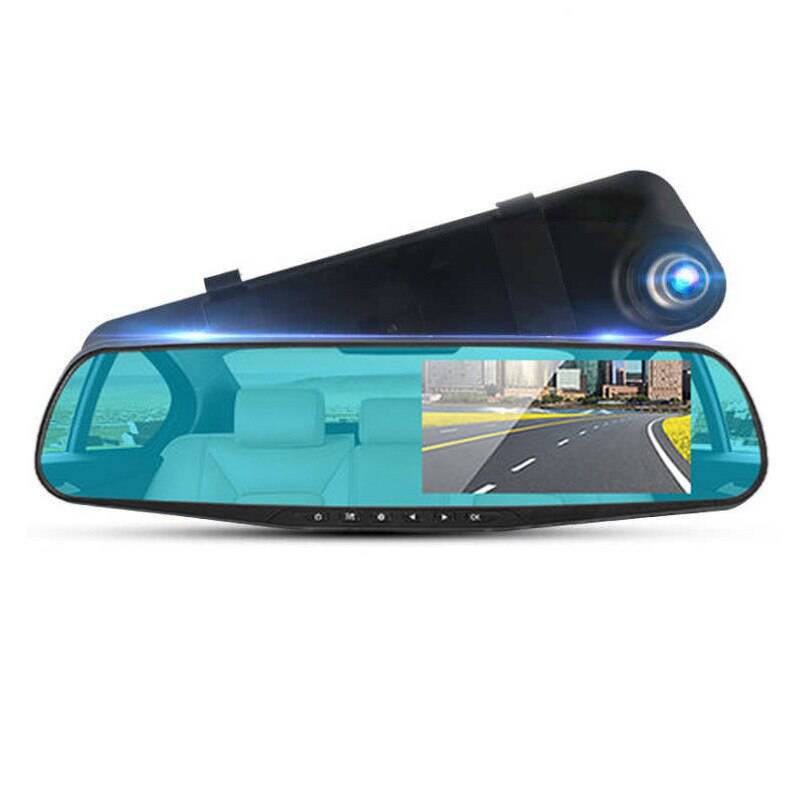 Driving Recorder Car DVR Rearview Mirror Dual Lens Car Recorder 1080P IPS Front and Rear Camera Registrar Black Box - TheWellBeing4All