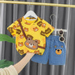 Baby Summer Clothing Set Boy Style Bear Printing Kids Handsome Lovely Infant Child Clothes - TheWellBeing4All