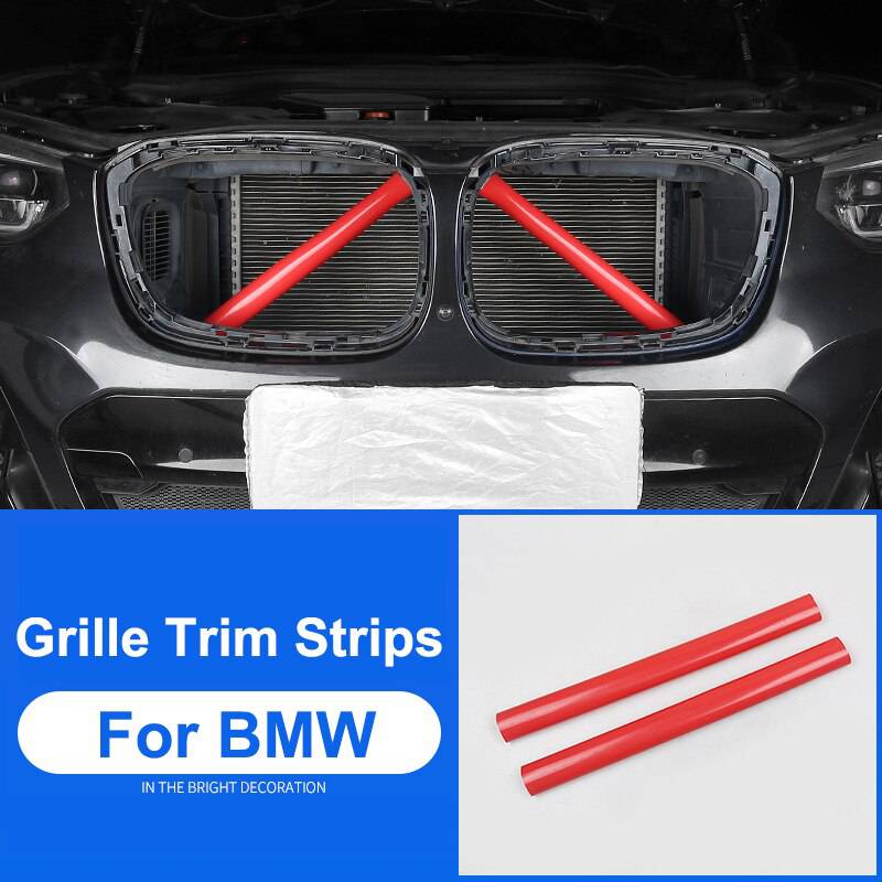 Car Strip Sticker Cover Front Grille Trim Strips Car Styling For BMW F01 F02 F10 F11 F06 F12 F45 F46 F48 X1 5/6/7 Series - TheWellBeing4All