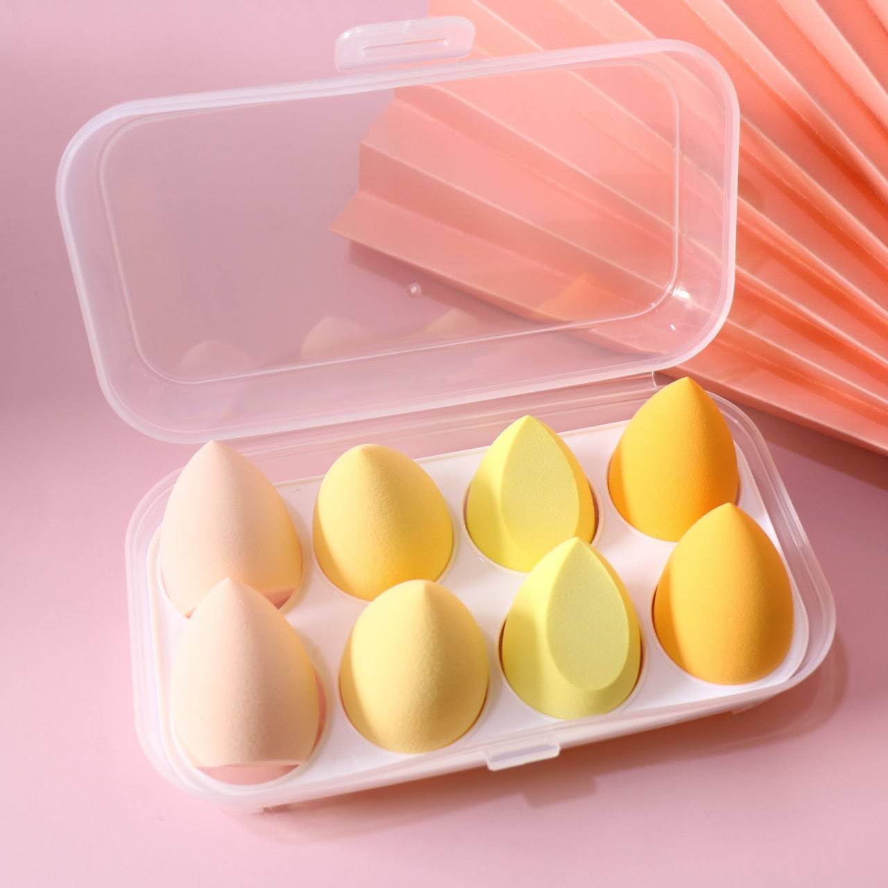 Colorful Makeup Puff Set Water Drop Beauty Egg Cosmetic Sponge Egg Wet And Dry Use Makeup Tools - TheWellBeing4All