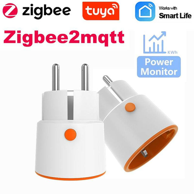 Power Plug 16A EU Outlet 3680W Meter Remote Control Work with Zigbee2mqttt and Home Assistant Tuya Hub - TheWellBeing4All